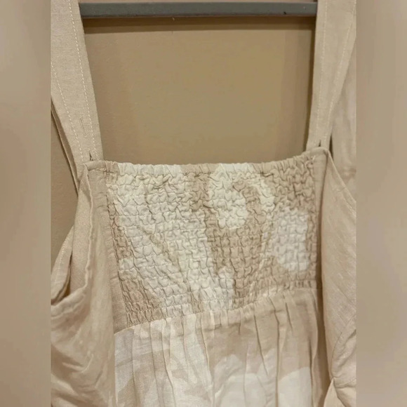 NWT Pilcro Sleeveless Square-Neck Linen Midi Dress - Picture 7 of 7